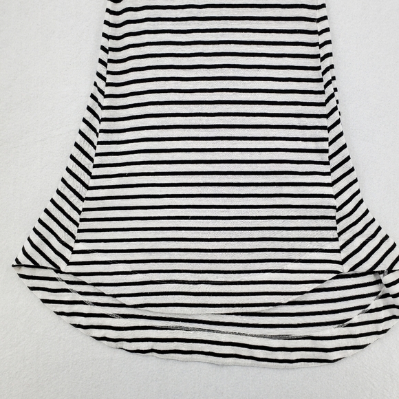 Banana Republic Dress Linen Blend Womens Size Small Striped Black White - Picture 3 of 9